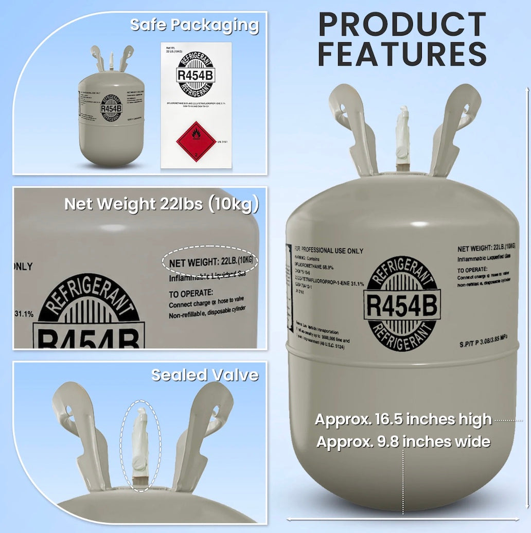 R454B refrigerant cylinder